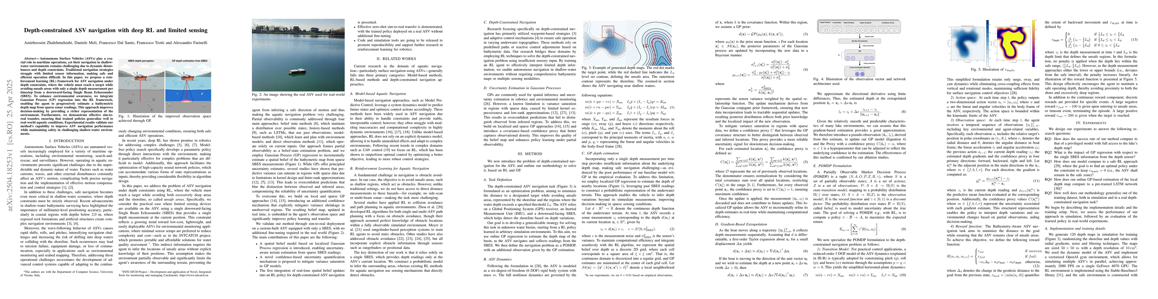 Thumbnail for Depth-Constrained ASV Navigation with Deep RL and Limited Sensing