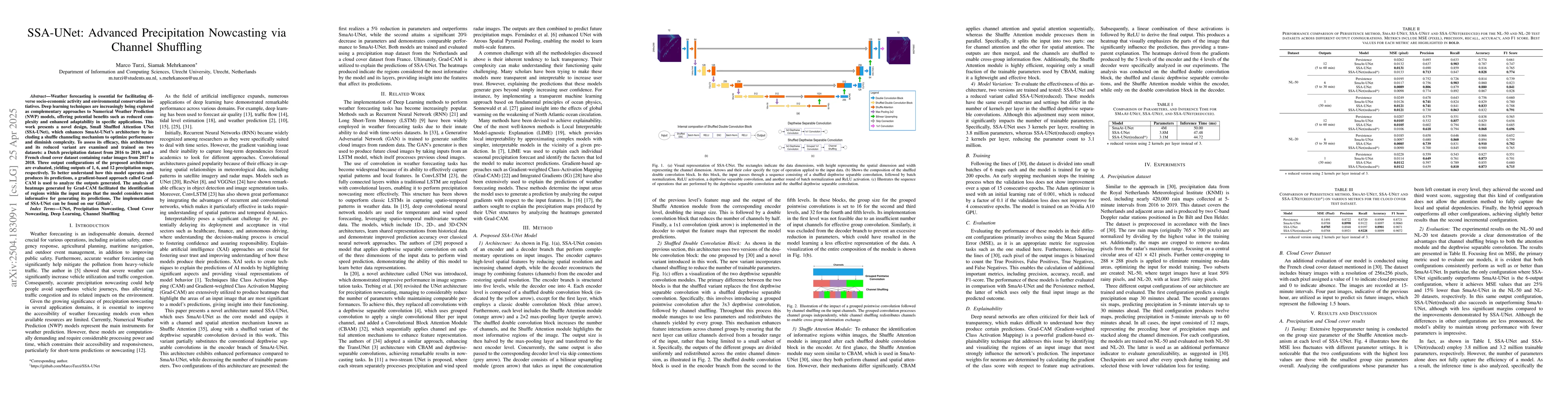Thumbnail for SSA-UNet: Advanced Precipitation Nowcasting via Channel Shuffling