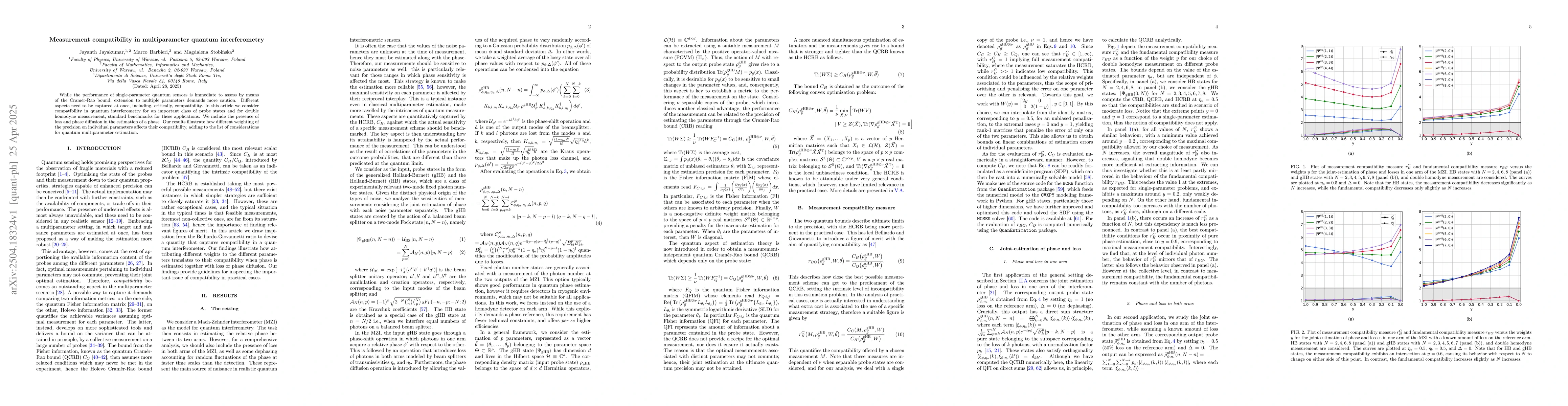 Thumbnail for Measurement compatibility in multiparameter quantum interferometry