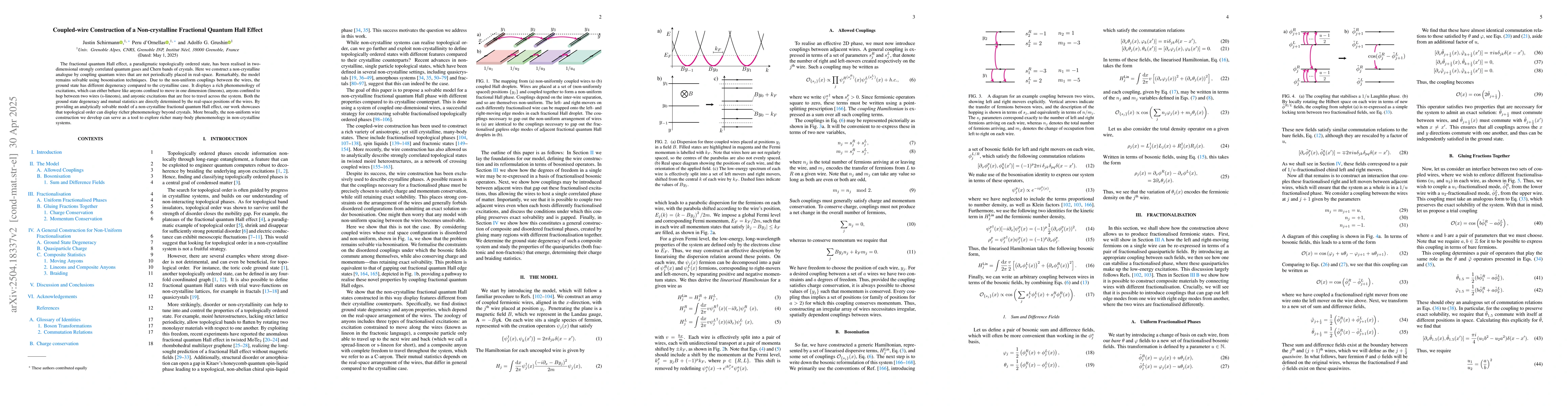 Thumbnail for Coupled-wire Construction of a Non-crystalline Fractional Quantum Hall
  Effect