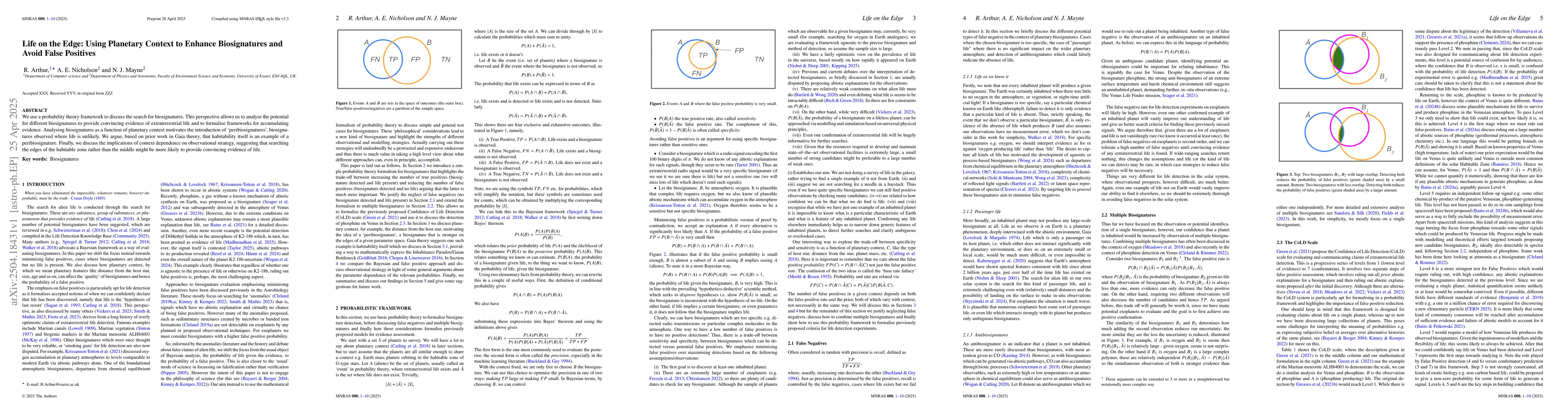 Thumbnail for Life on the Edge: Using Planetary Context to Enhance Biosignatures and
  Avoid False Positives