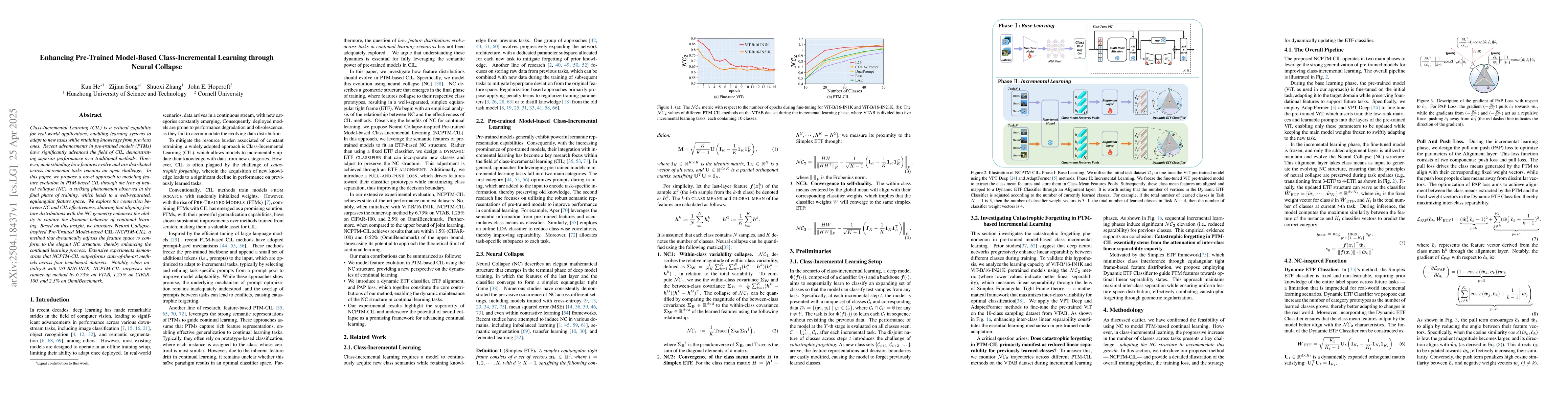 Thumbnail for Enhancing Pre-Trained Model-Based Class-Incremental Learning through
  Neural Collapse