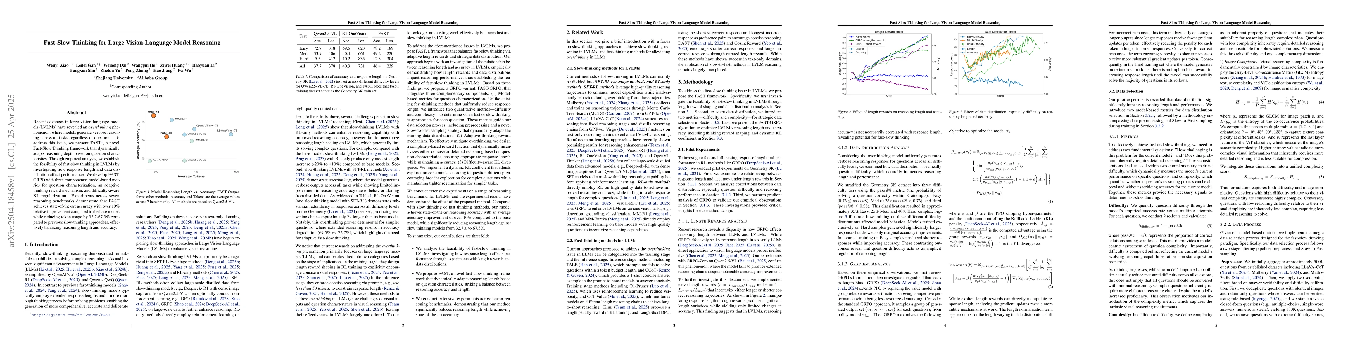 Thumbnail for Fast-Slow Thinking for Large Vision-Language Model Reasoning