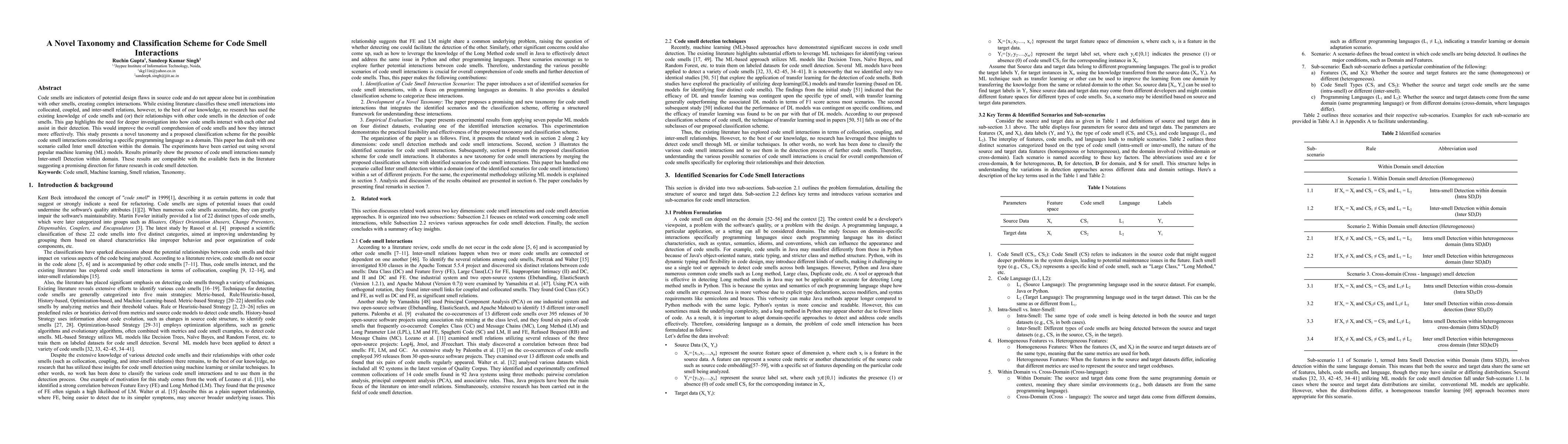 Thumbnail for A Novel Taxonomy and Classification Scheme for Code Smell Interactions