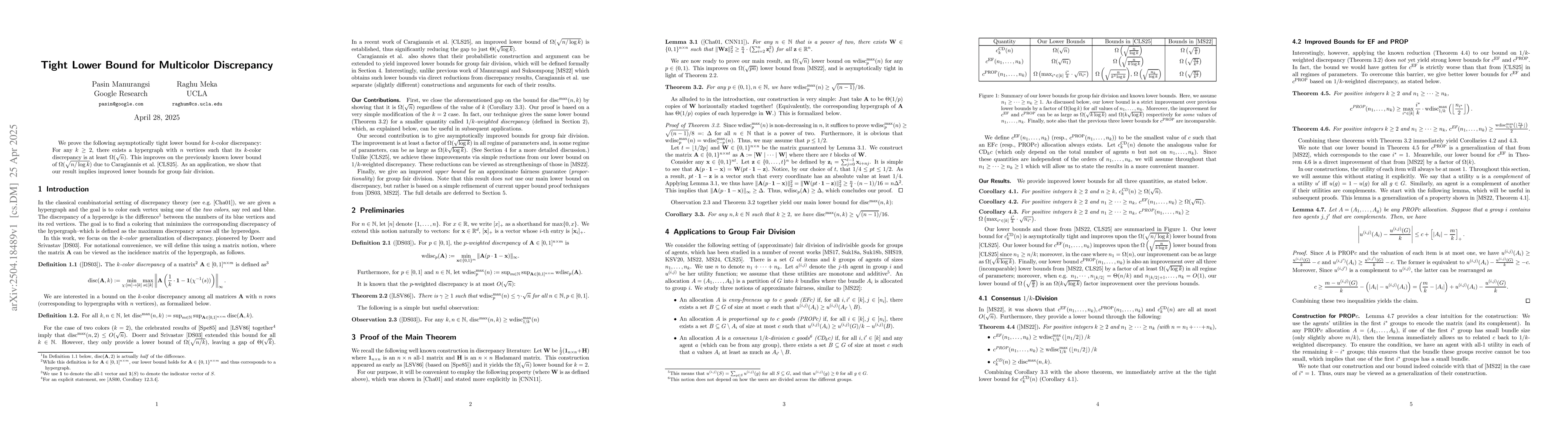 Thumbnail for Tight Lower Bound for Multicolor Discrepancy