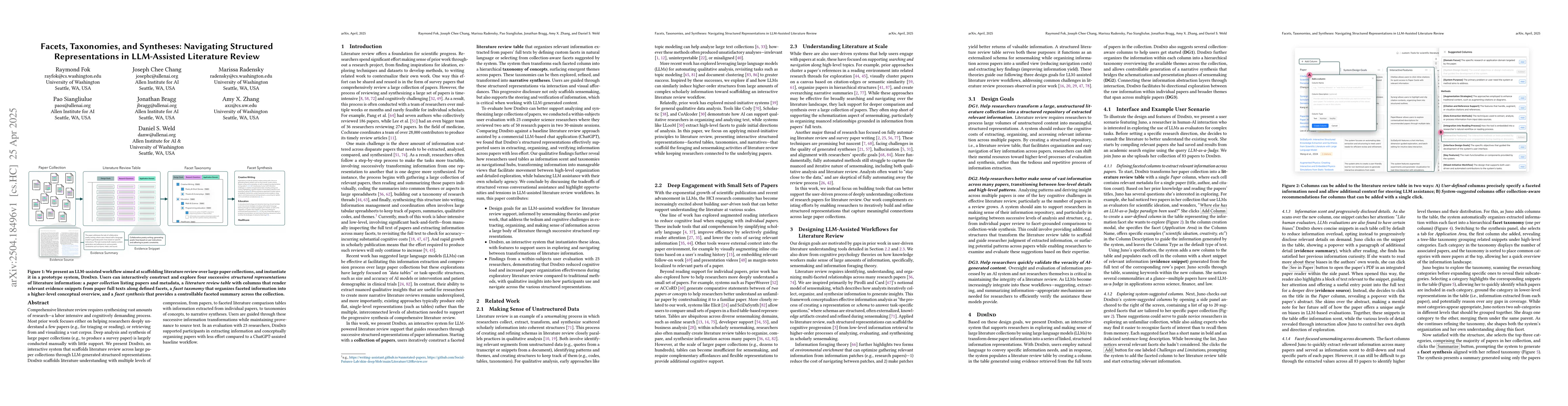 Thumbnail for Facets, Taxonomies, and Syntheses: Navigating Structured Representations
  in LLM-Assisted Literature Review