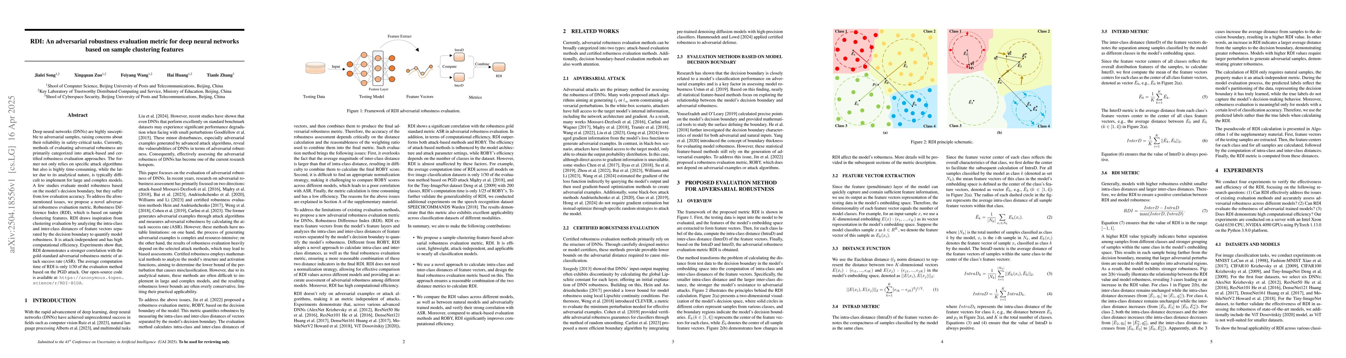 Thumbnail for RDI: An adversarial robustness evaluation metric for deep neural
  networks based on sample clustering features