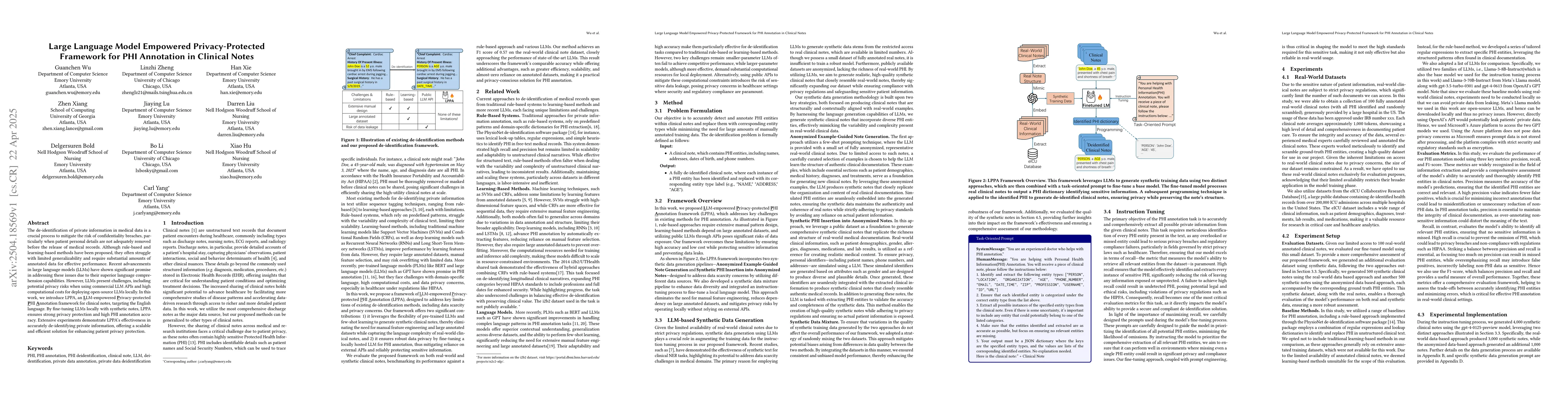 Thumbnail for Large Language Model Empowered Privacy-Protected Framework for PHI
  Annotation in Clinical Notes