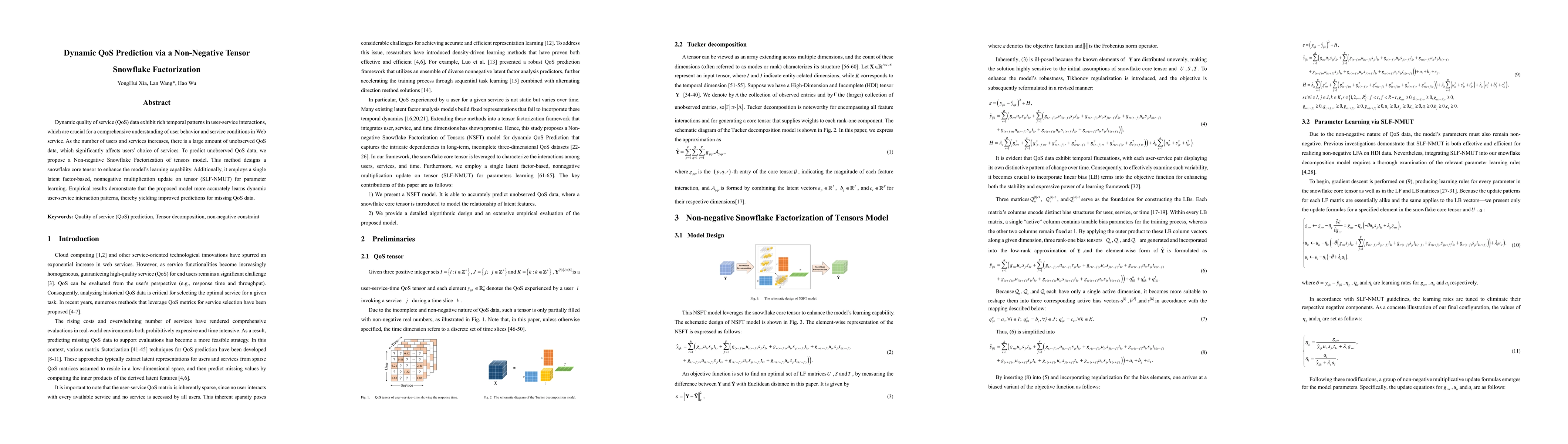 Thumbnail for Dynamic QoS Prediction via a Non-Negative Tensor Snowflake Factorization