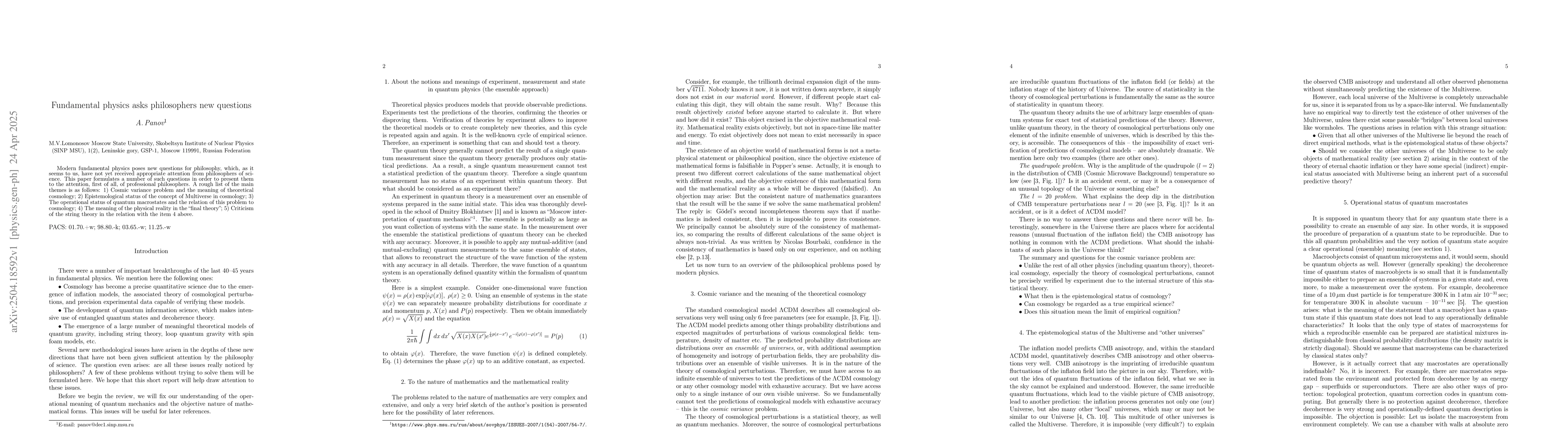 Thumbnail for Fundamental physics asks philosophers new questions