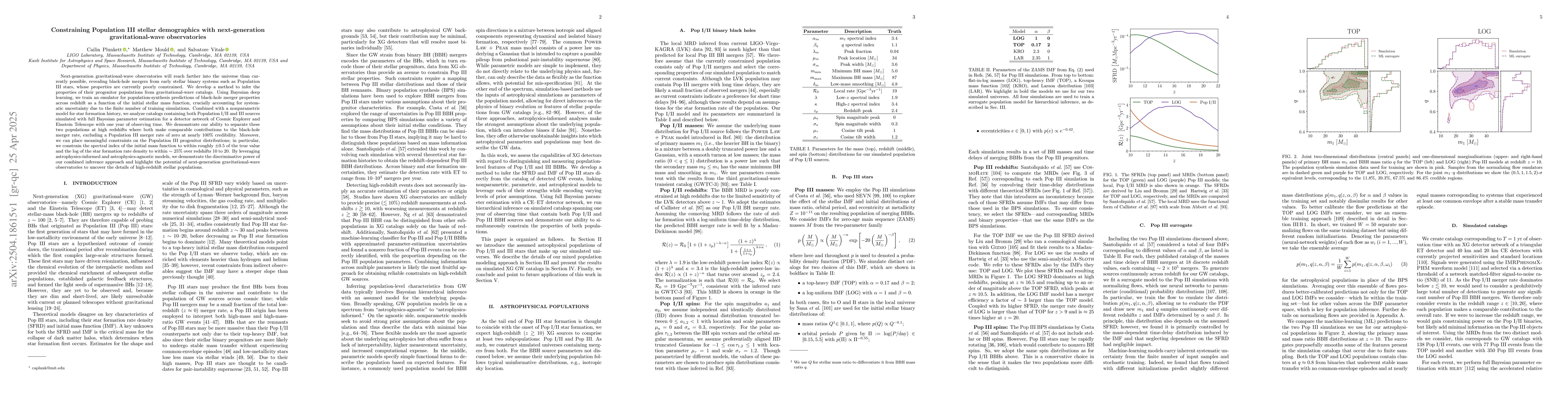 Thumbnail for Constraining Population III stellar demographics with next-generation
  gravitational-wave observatories