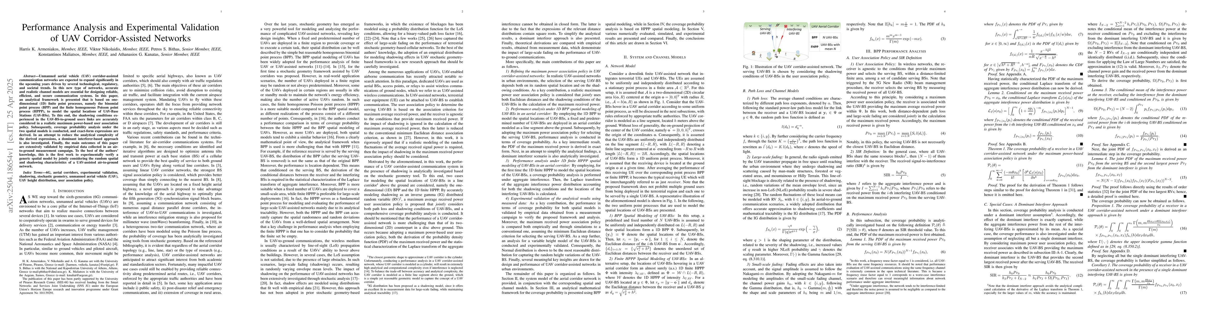 Thumbnail for Performance Analysis and Experimental Validation of UAV
  Corridor-Assisted Networks