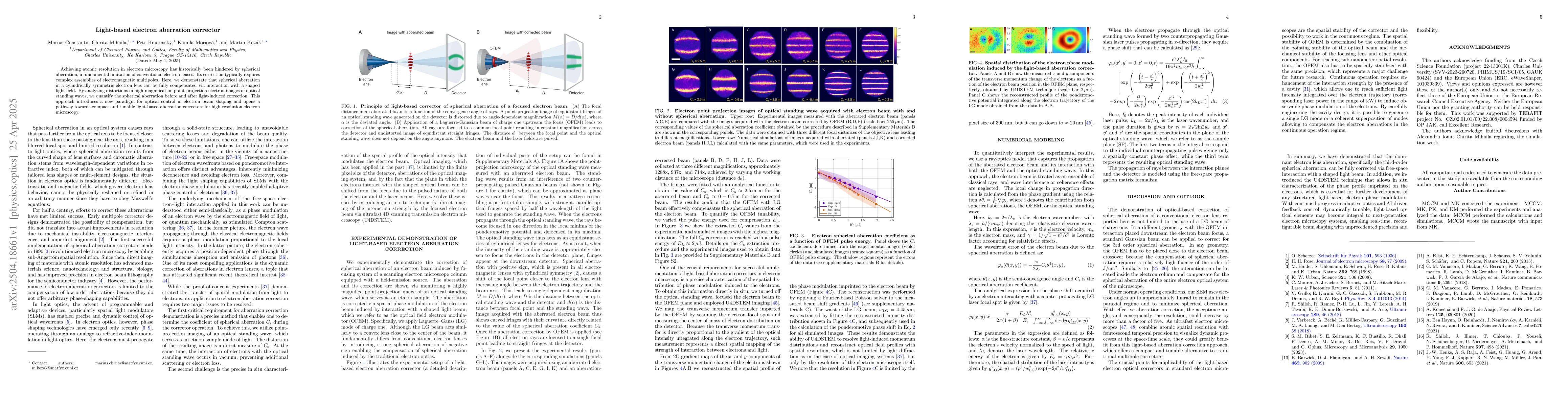 Thumbnail for Light-based electron aberration corrector