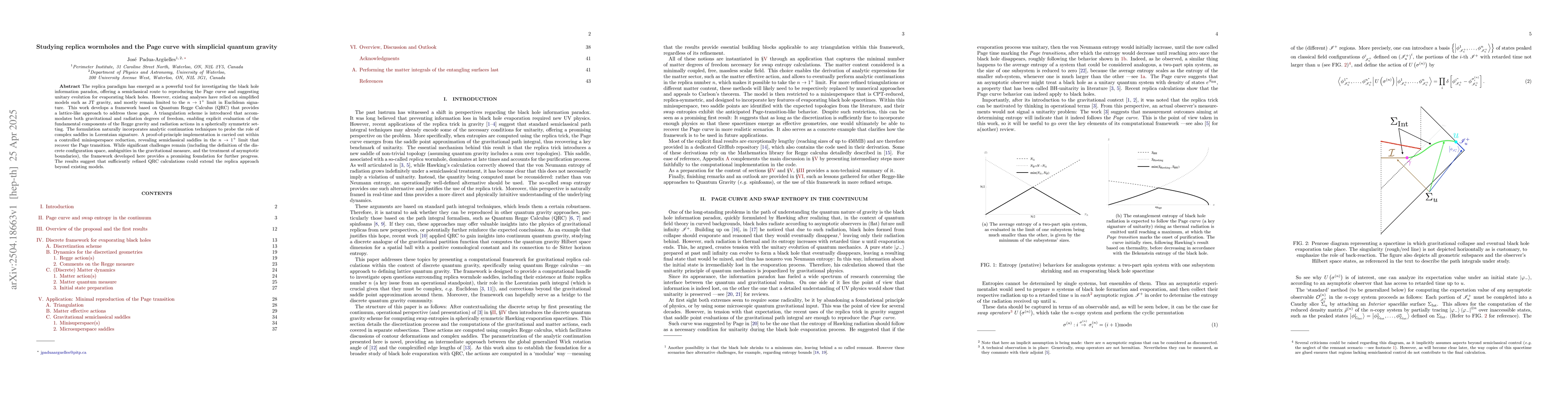 Thumbnail for Studying replica wormholes and the Page curve with simplicial quantum
  gravity