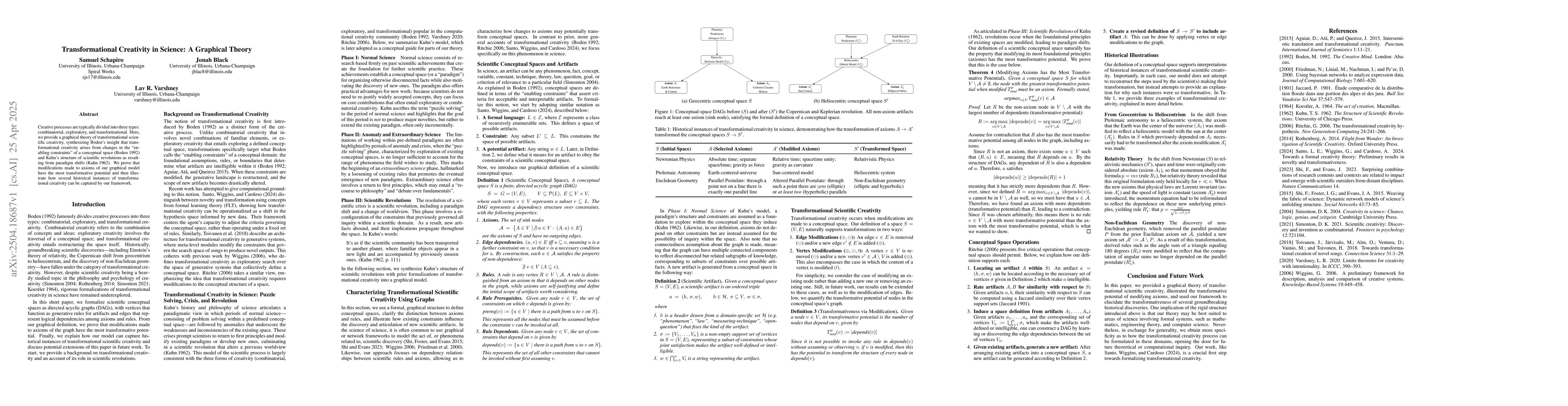 Thumbnail for Transformational Creativity in Science: A Graphical Theory