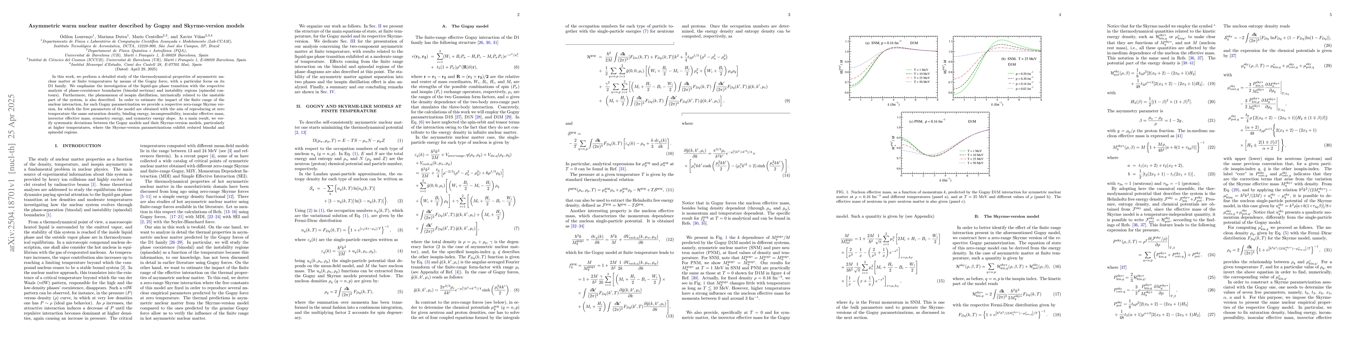 Thumbnail for Asymmetric warm nuclear matter described by Gogny and Skyrme-version
  models