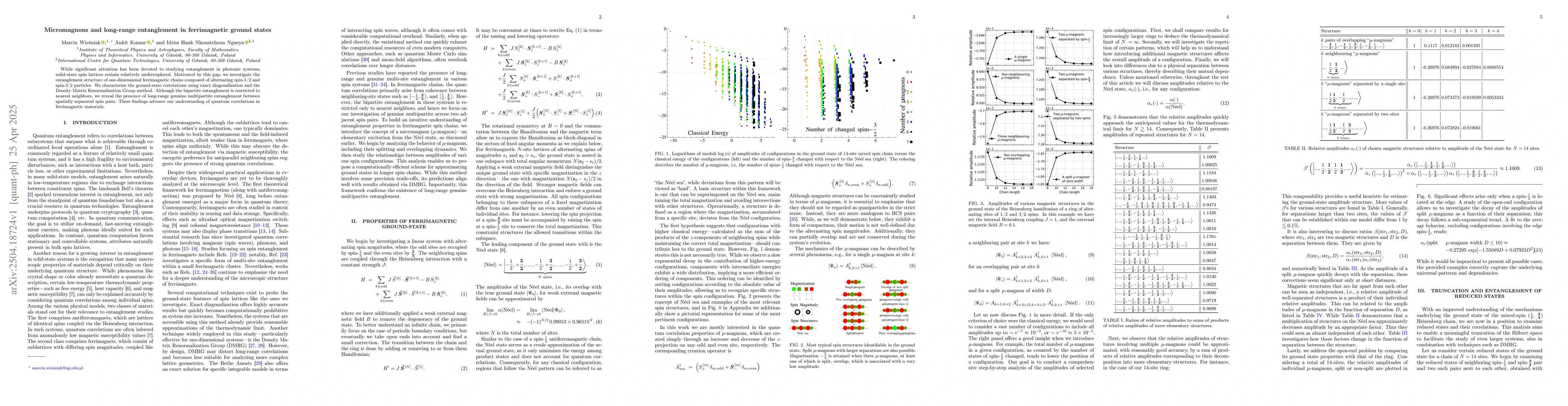 Thumbnail for Micromagnons and long-range entanglement in ferrimagnetic ground states