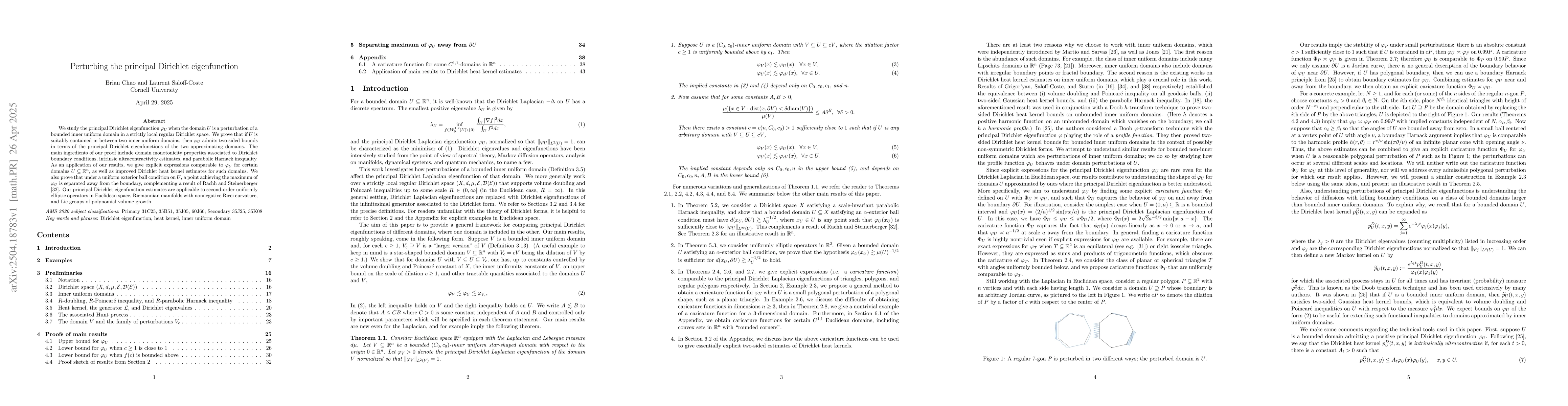 Thumbnail for Perturbing the principal Dirichlet eigenfunction