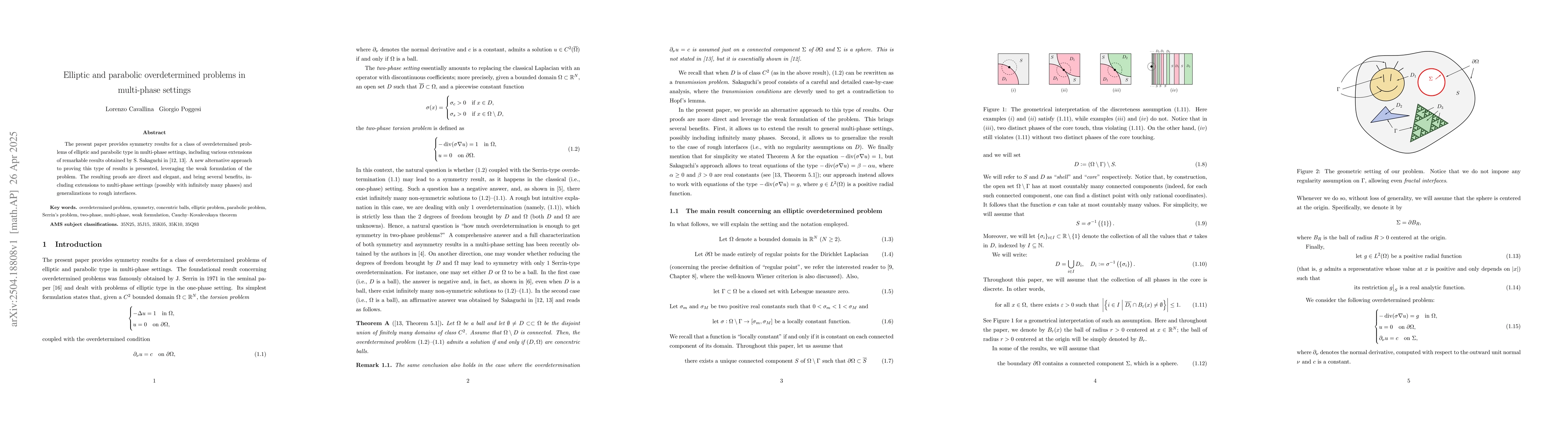 Thumbnail for Elliptic and parabolic overdetermined problems in multi-phase settings