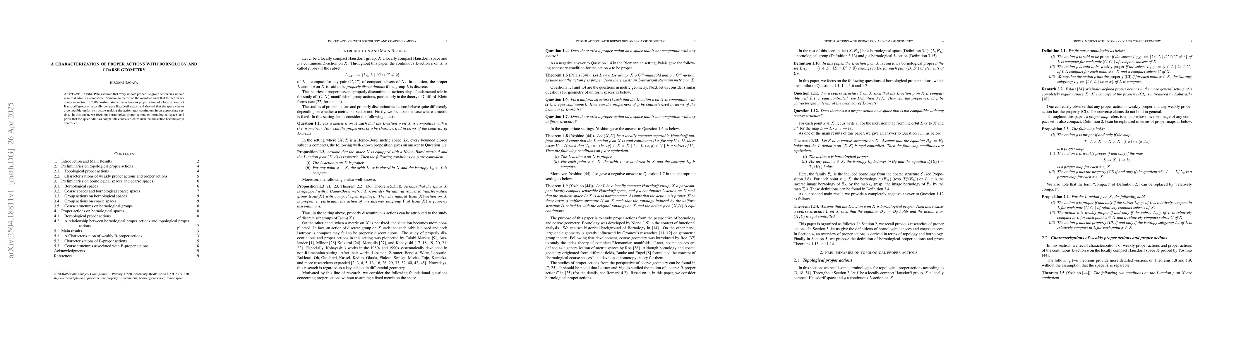 Thumbnail for A characterization of proper actions with bornology and coarse geometry