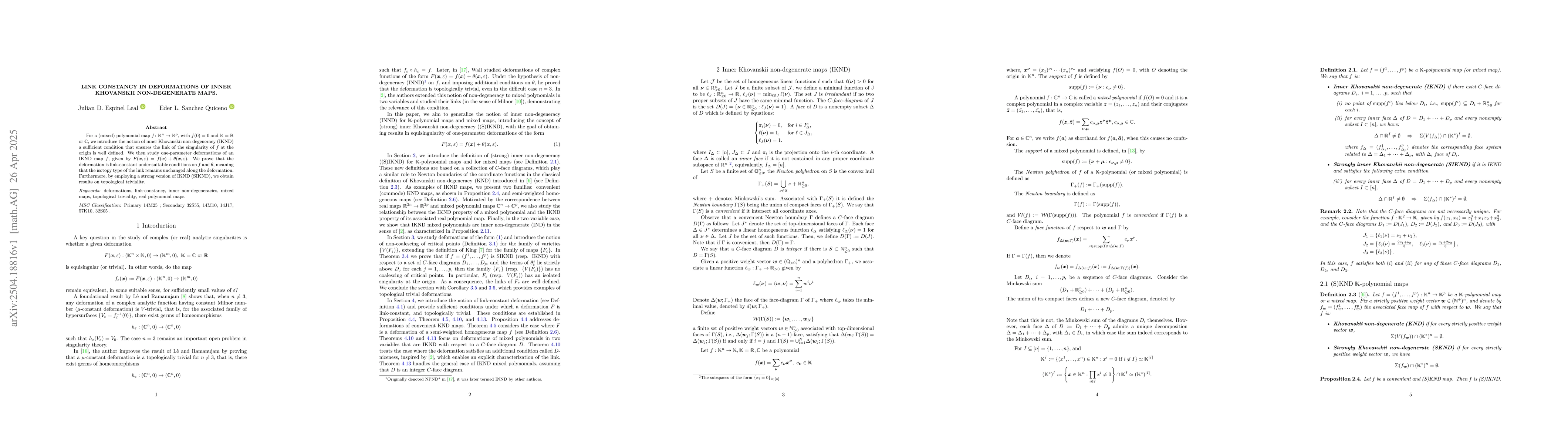 Thumbnail for Link constancy in deformations of inner Khovanskii non-degenerate maps
