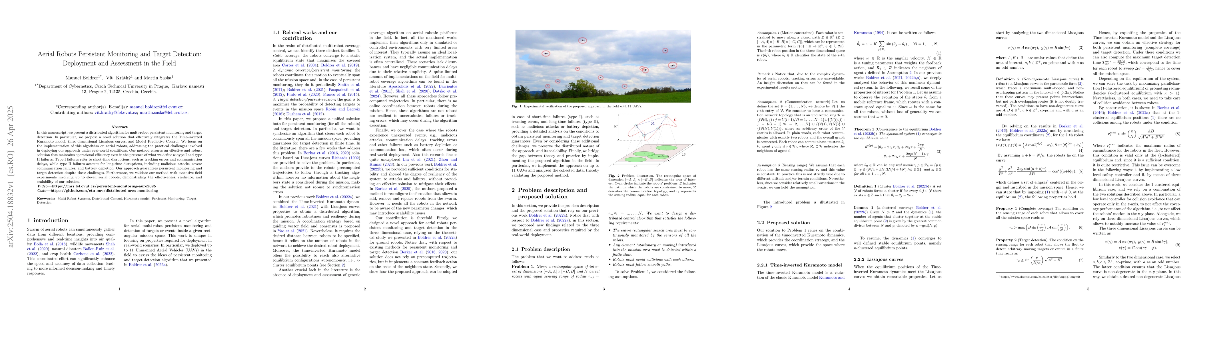 Thumbnail for Aerial Robots Persistent Monitoring and Target Detection: Deployment and
  Assessment in the Field