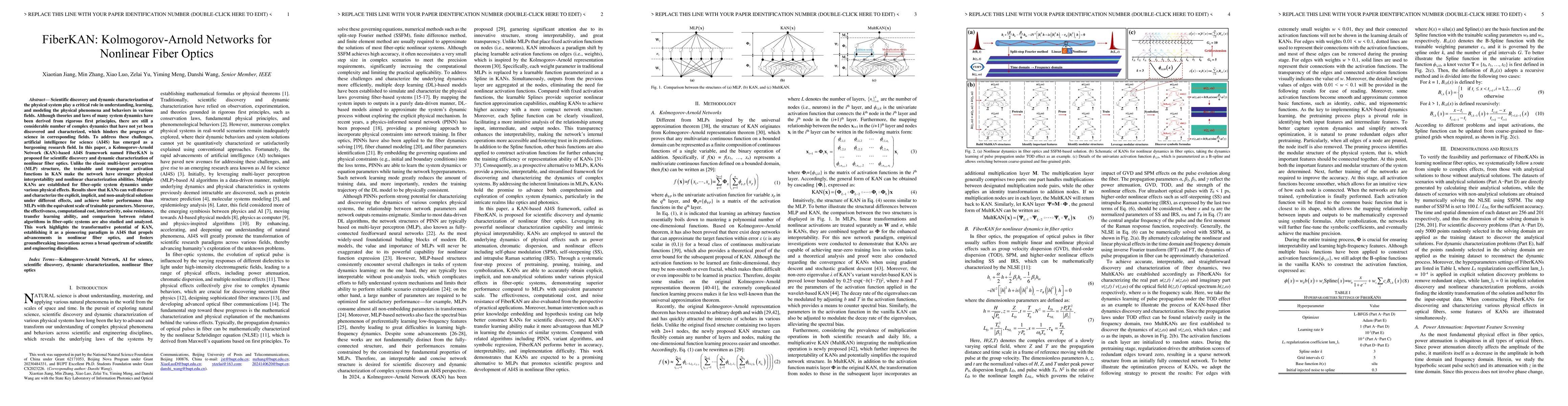 Thumbnail for FiberKAN: Kolmogorov-Arnold Networks for Nonlinear Fiber Optics
