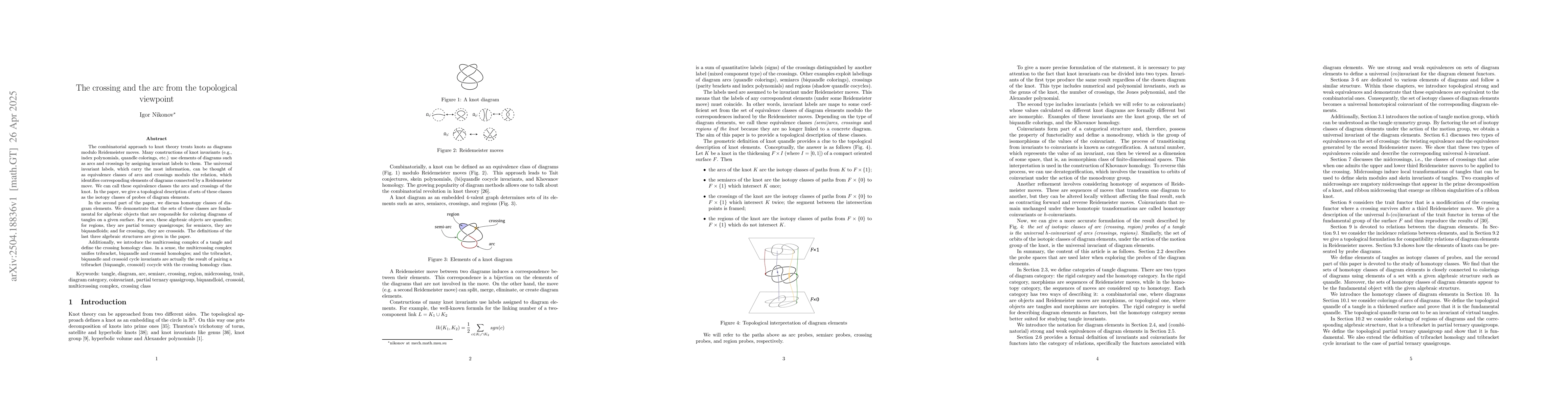 Thumbnail for The crossing and the arc from the topological viewpoint
