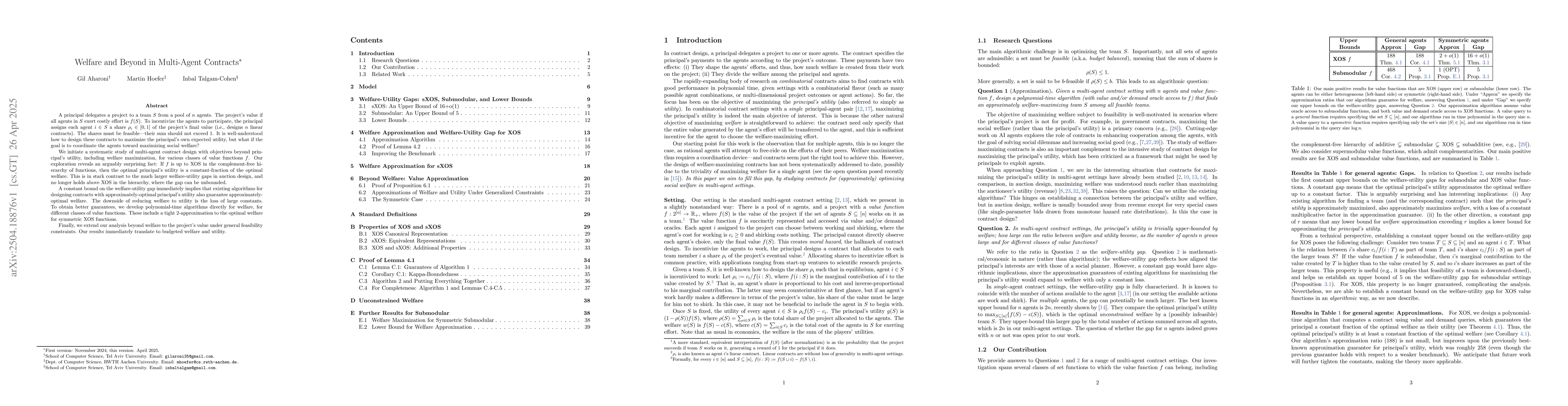 Thumbnail for Welfare and Beyond in Multi-Agent Contracts