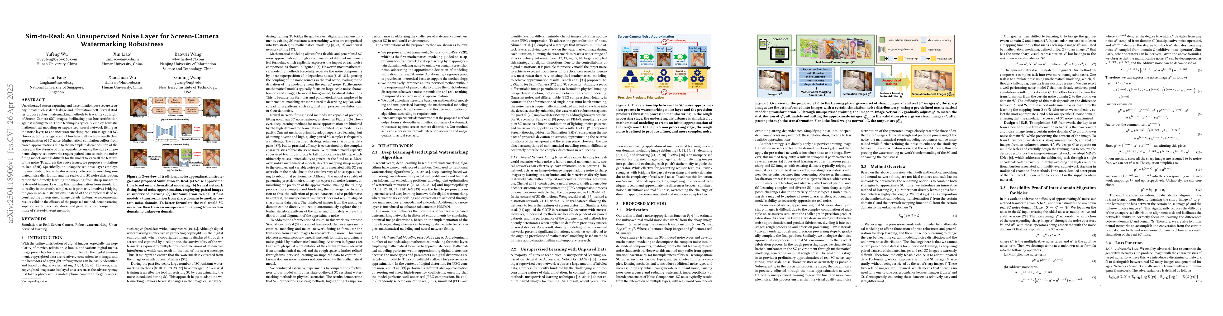 Thumbnail for Sim-to-Real: An Unsupervised Noise Layer for Screen-Camera Watermarking
  Robustness