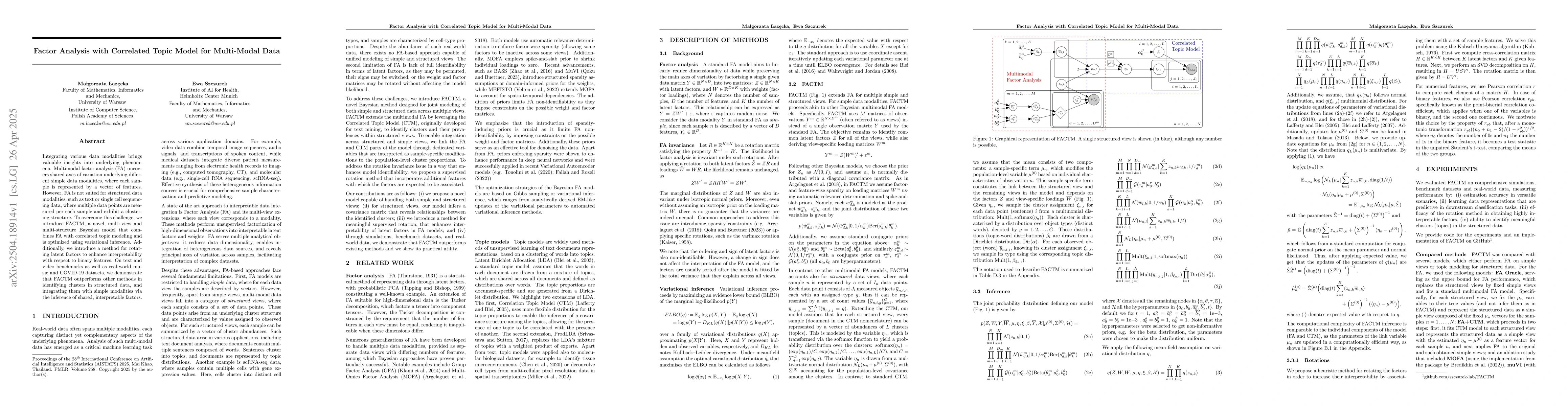 Thumbnail for Factor Analysis with Correlated Topic Model for Multi-Modal Data