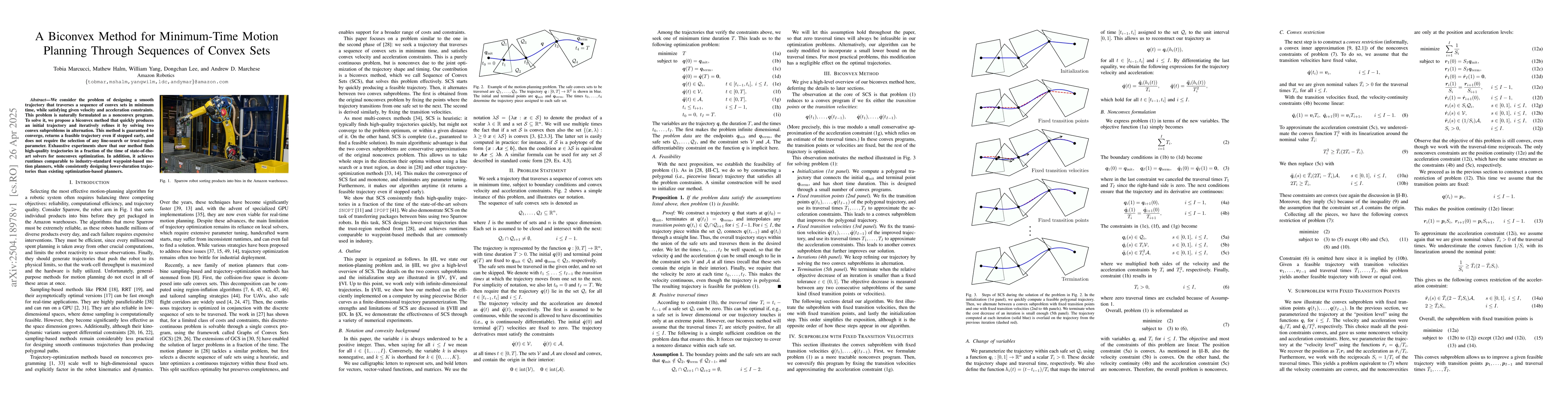 Thumbnail for A biconvex method for minimum-time motion planning through sequences of
  convex sets