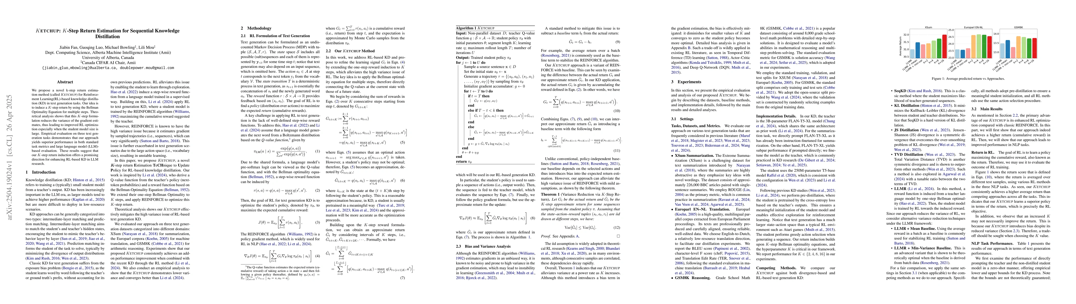 Thumbnail for KETCHUP: K-Step Return Estimation for Sequential Knowledge Distillation