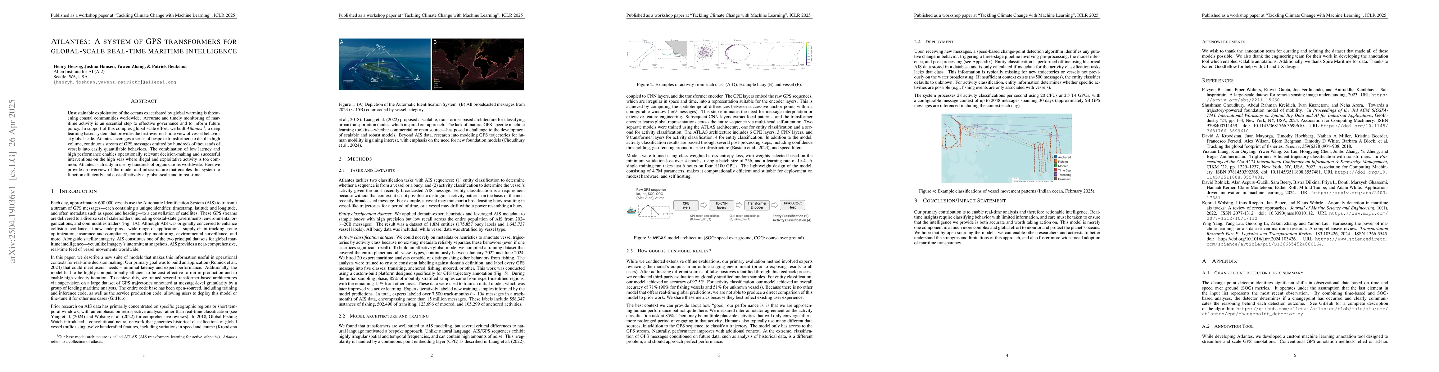 Thumbnail for Atlantes: A system of GPS transformers for global-scale real-time
  maritime intelligence