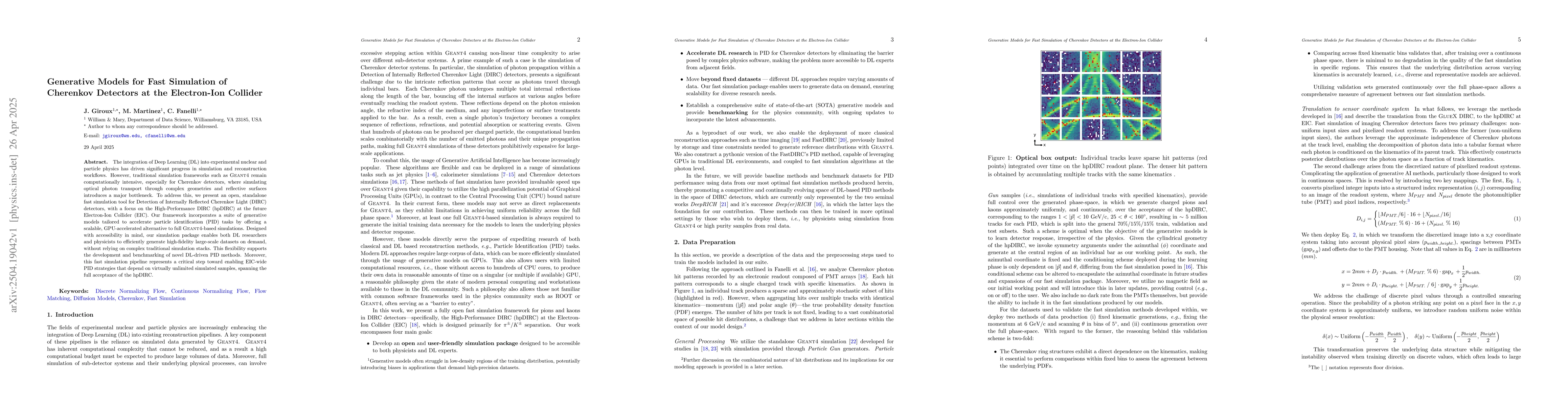 Thumbnail for Generative Models for Fast Simulation of Cherenkov Detectors at the
  Electron-Ion Collider
