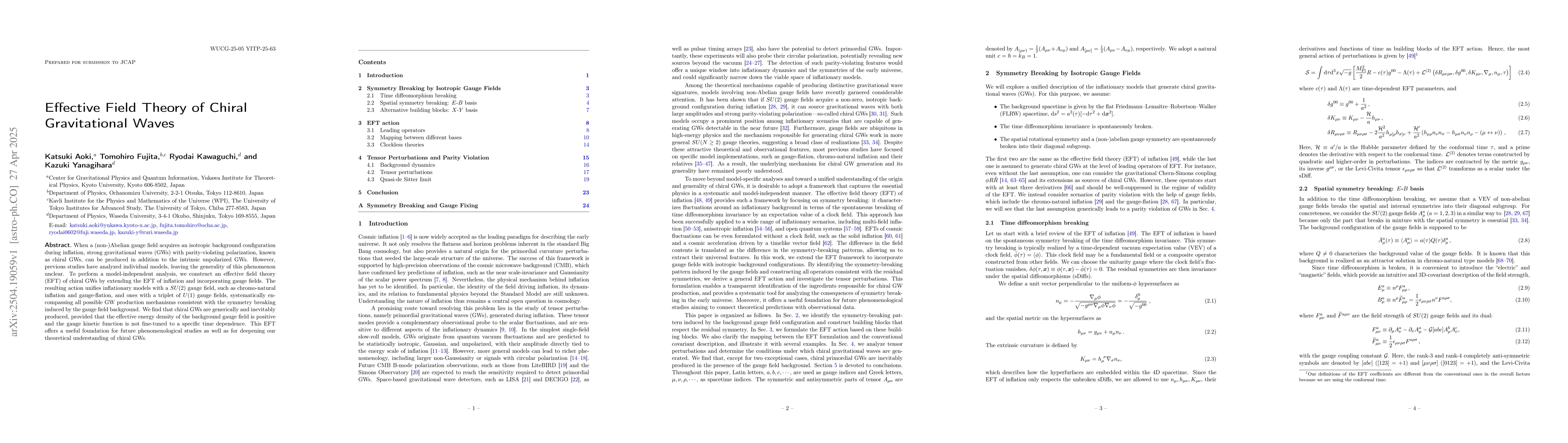 Thumbnail for Effective Field Theory of Chiral Gravitational Waves