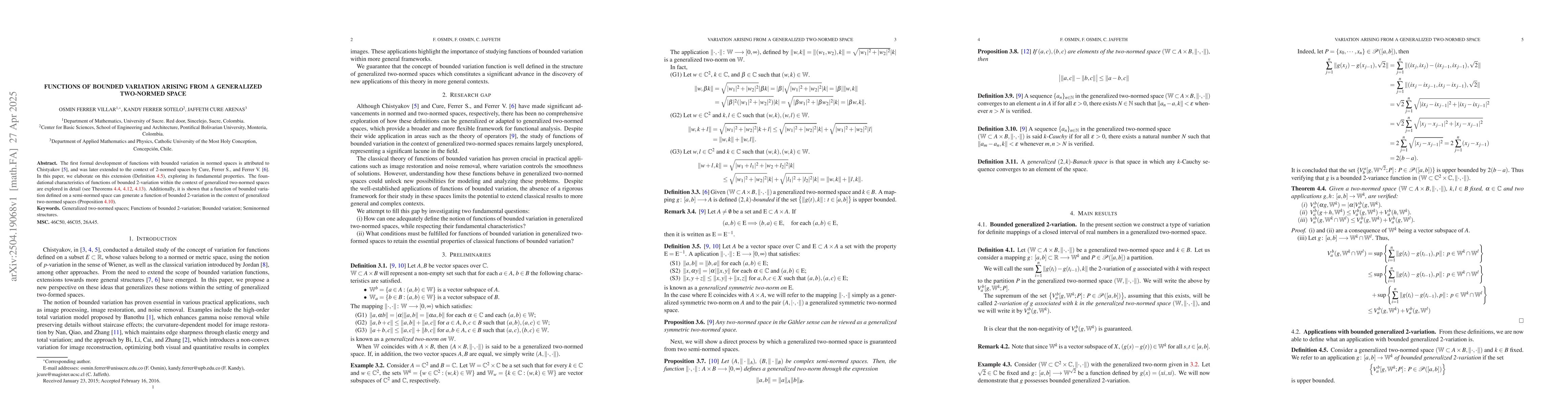 Thumbnail for Functions of bounded variation arising from a generalized two-normed
  space