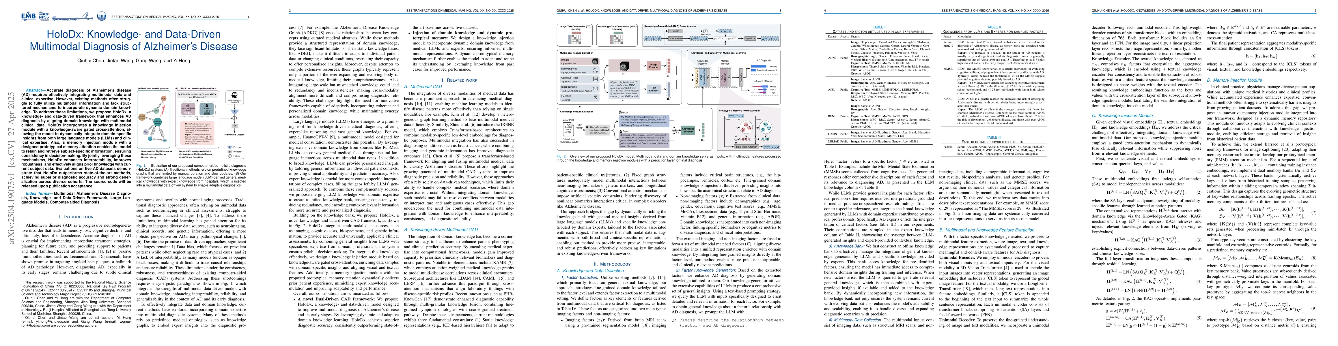 Thumbnail for HoloDx: Knowledge- and Data-Driven Multimodal Diagnosis of Alzheimer's
  Disease