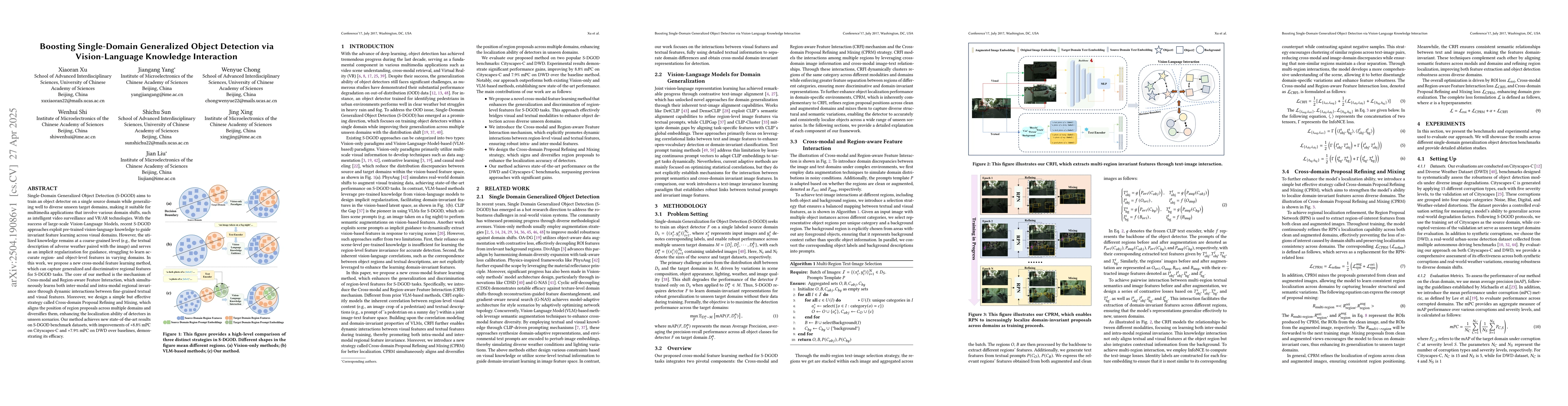 Thumbnail for Boosting Single-domain Generalized Object Detection via Vision-Language
  Knowledge Interaction