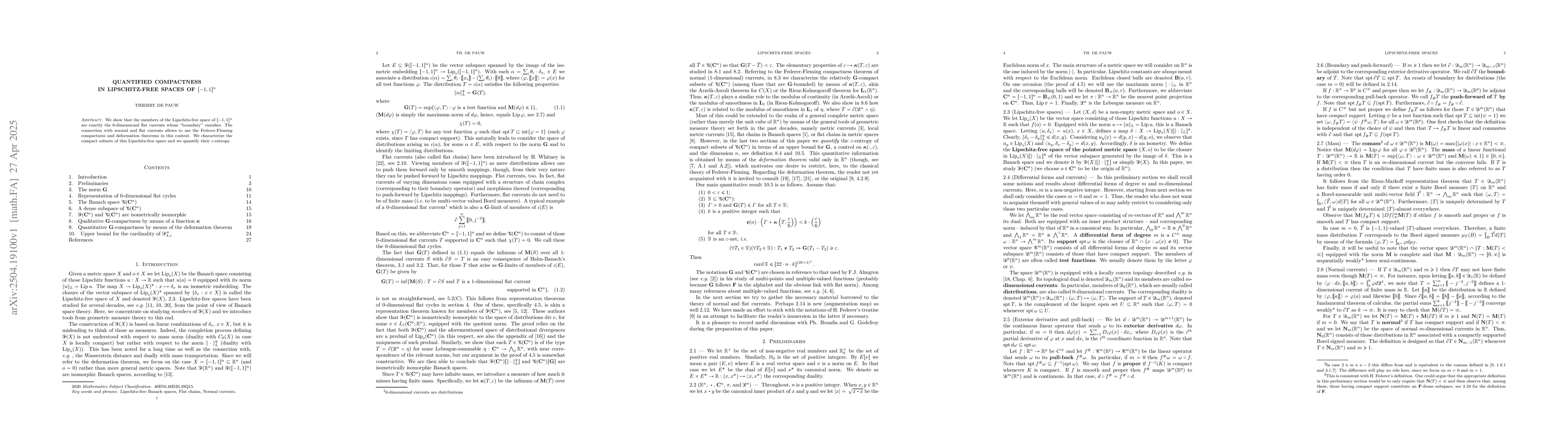 Thumbnail for Quantified compactness in Lipschitz-free spaces of $[-1,1]^n$