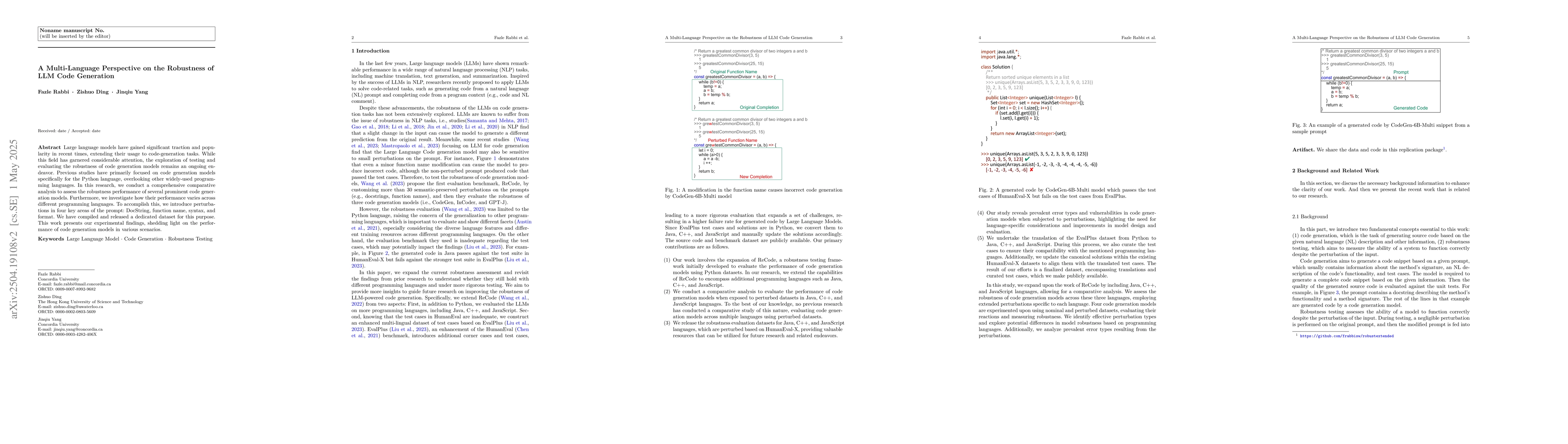 Thumbnail for A Multi-Language Perspective on the Robustness of LLM Code Generation