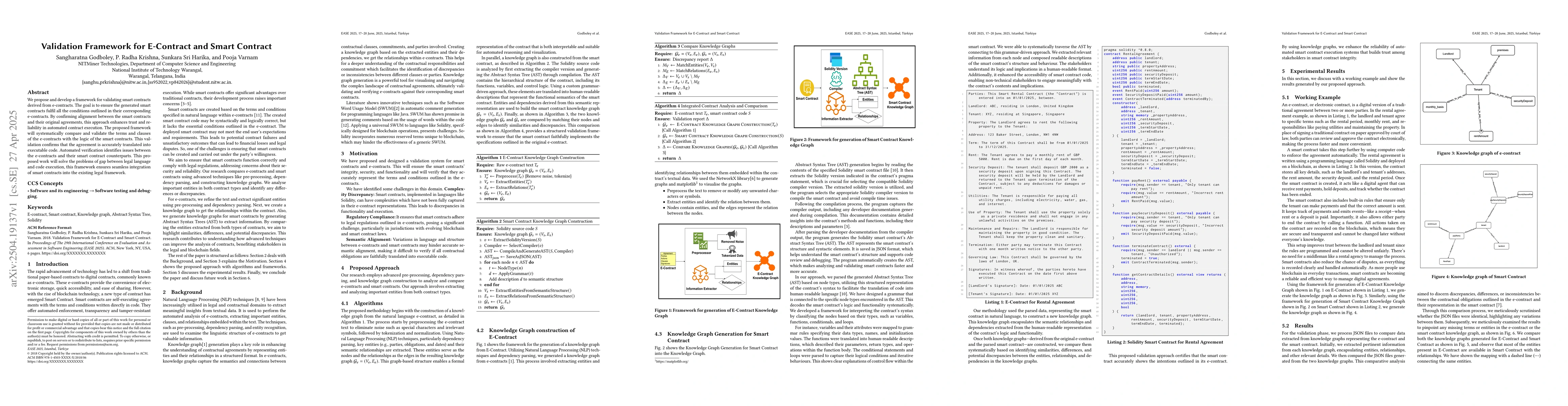 Thumbnail for Validation Framework for E-Contract and Smart Contract