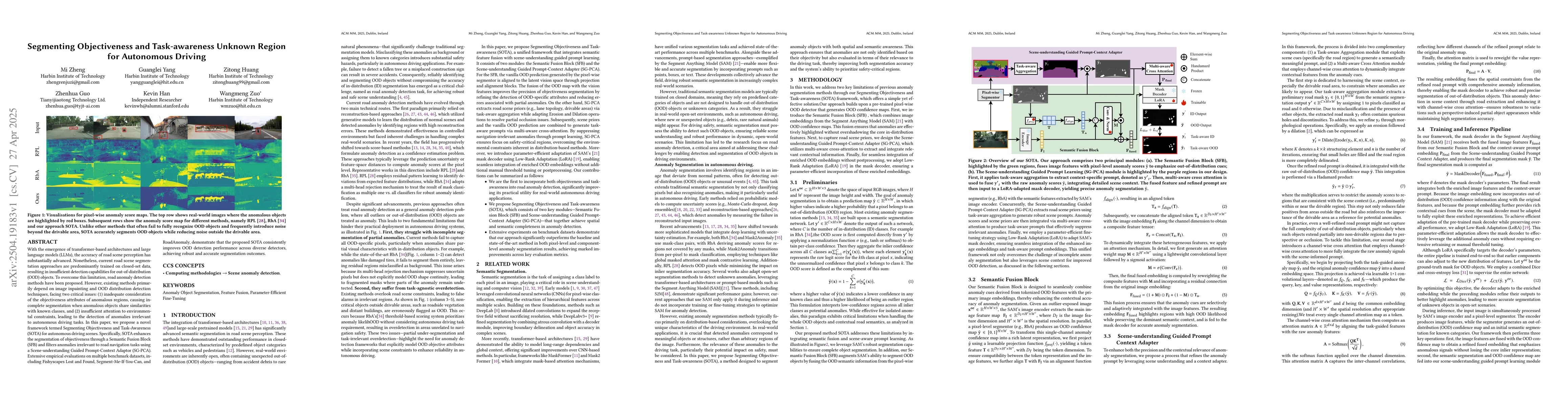 Thumbnail for Segmenting Objectiveness and Task-awareness Unknown Region for
  Autonomous Driving