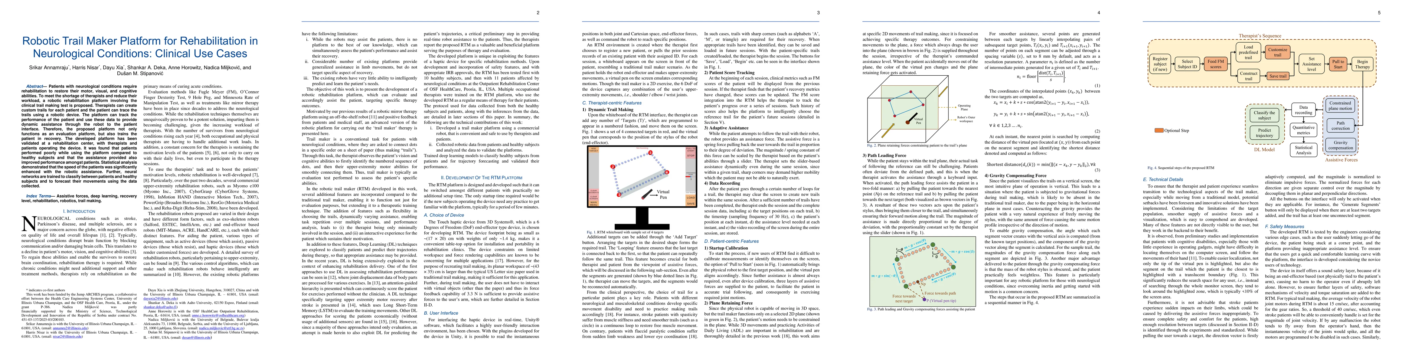 Thumbnail for Robotic Trail Maker Platform for Rehabilitation in Neurological
  Conditions: Clinical Use Cases