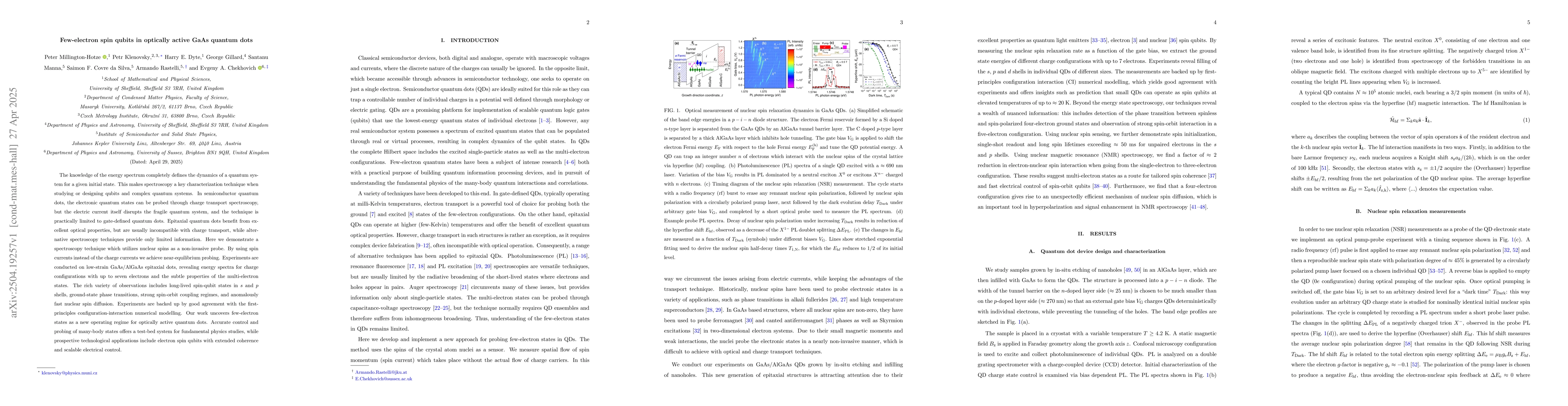 Thumbnail for Few-electron spin qubits in optically active GaAs quantum dots