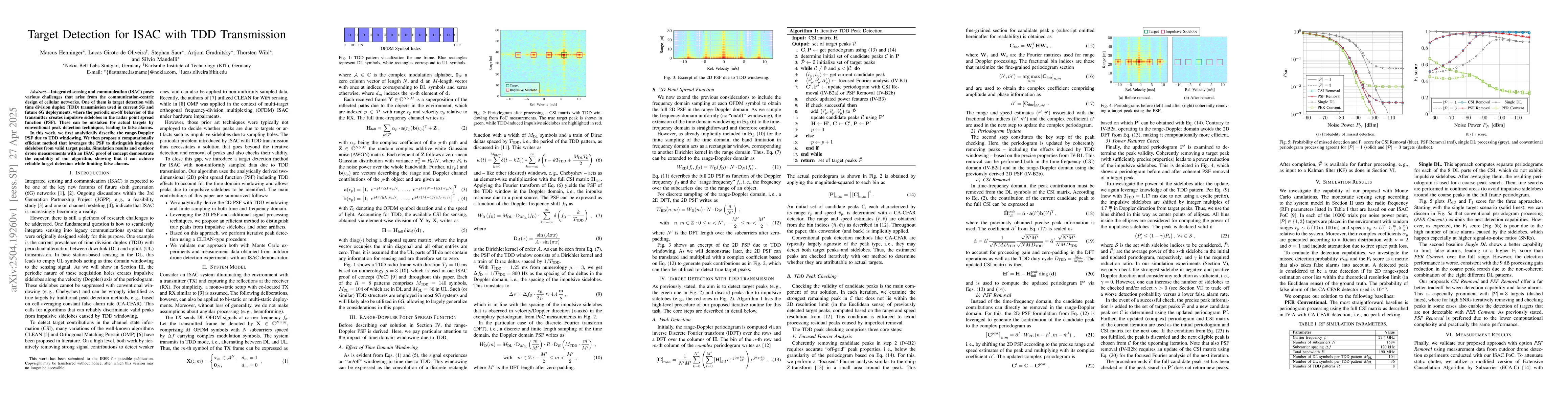 Thumbnail for Target Detection for ISAC with TDD Transmission