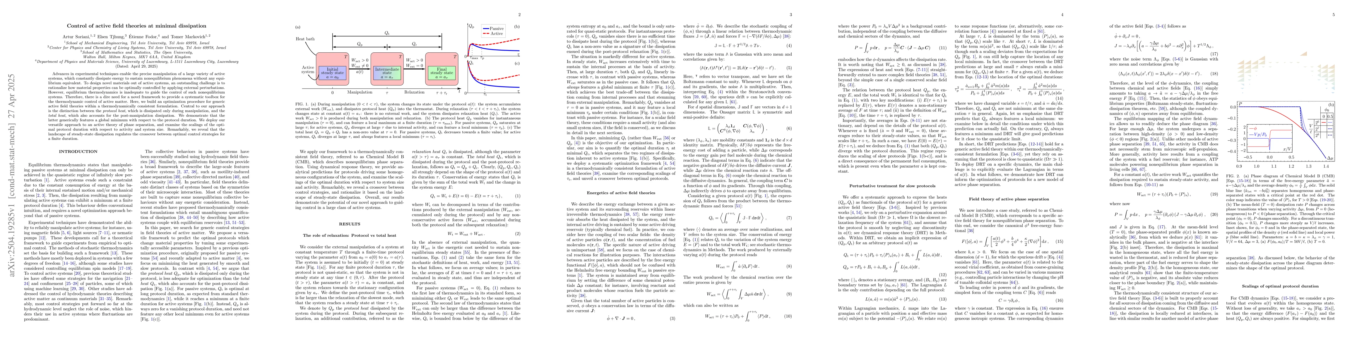 Thumbnail for Control of active field theories at minimal dissipation