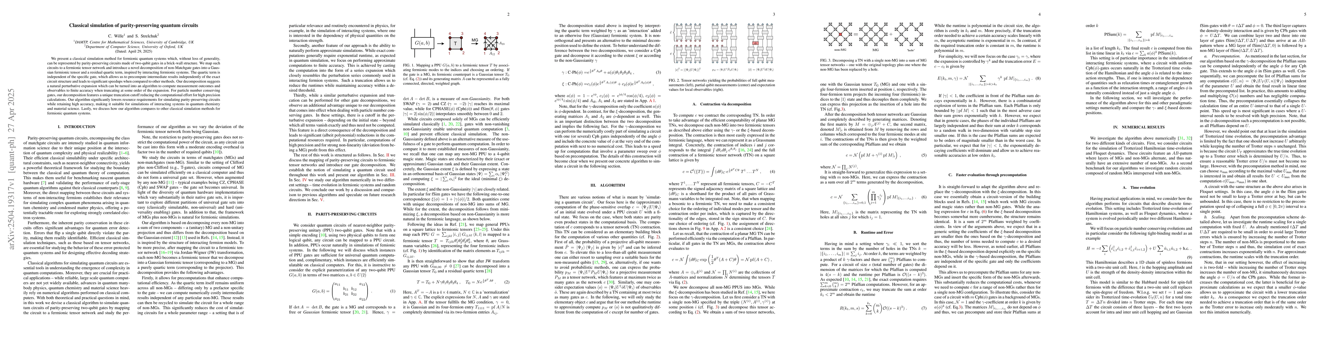 Thumbnail for Classical simulation of parity-preserving quantum circuits