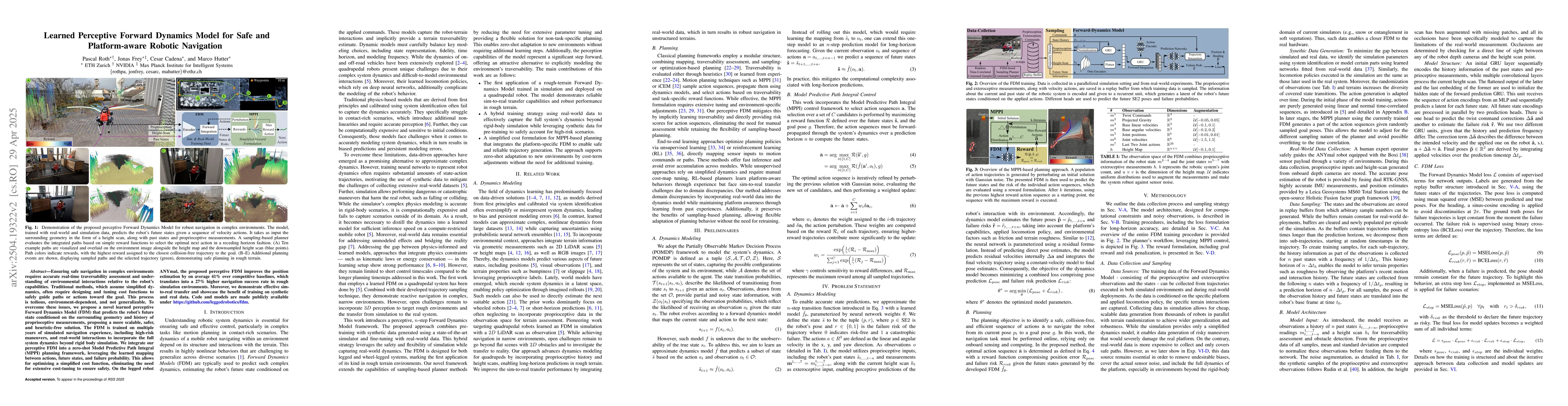 Thumbnail for Learned Perceptive Forward Dynamics Model for Safe and Platform-aware
  Robotic Navigation