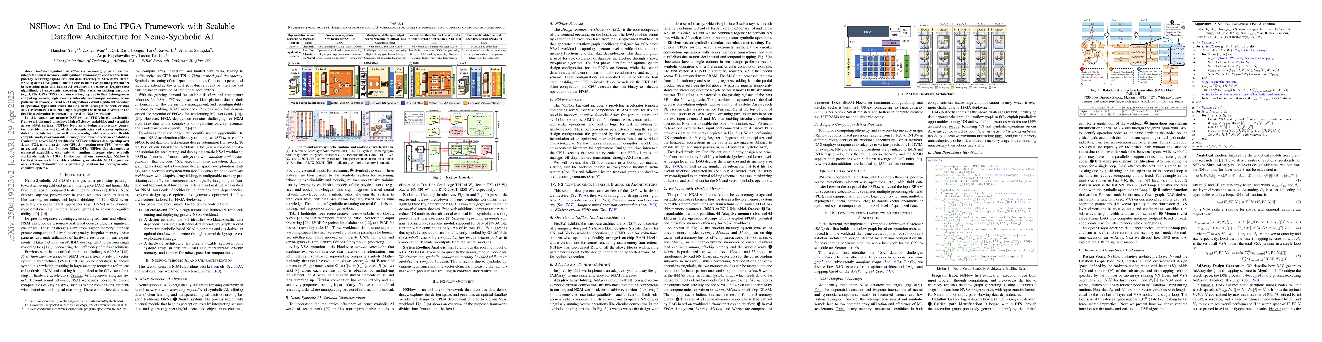 Thumbnail for NSFlow: An End-to-End FPGA Framework with Scalable Dataflow Architecture
  for Neuro-Symbolic AI